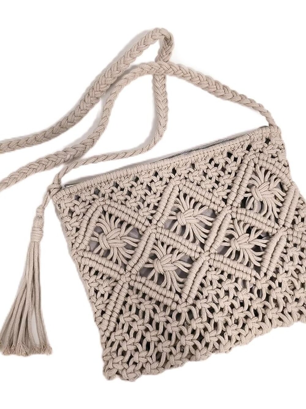 Crochet Purses for Women Handmade Crossbody Bag Cotton Boho Shoulder Purse